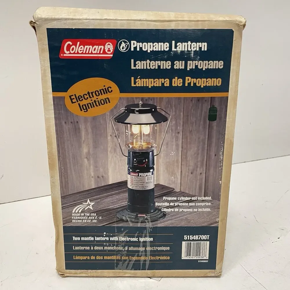 Vintage Coleman Propane Mantle Lantern Electronic Ignition 5154B700T USA Made